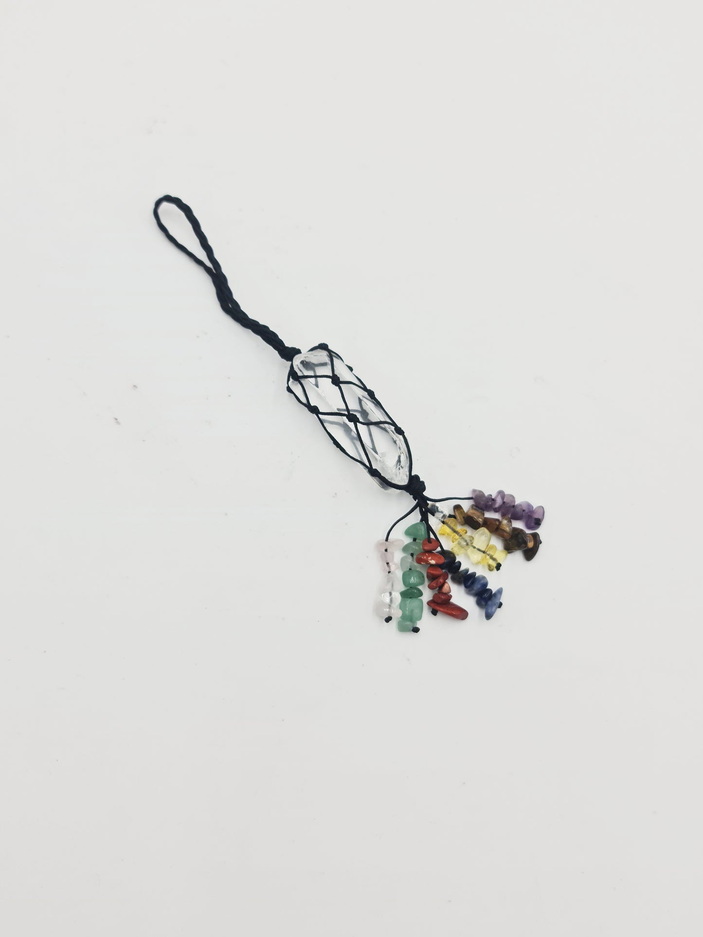 Cuarzo Blanco de colgante 7 chakras